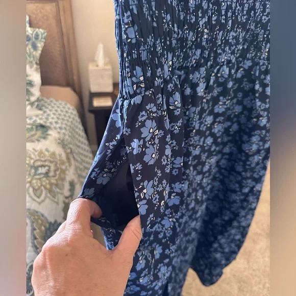 Ava Midnight Blue Floral Maxi Dress - Picture 4 of 4